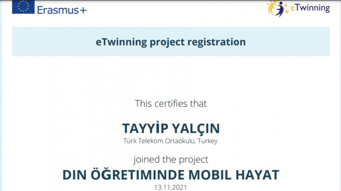 eTwinning Projemiz Din Öğretiminde Mobil Hayat